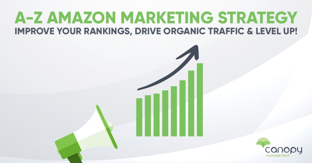 A branded infographic of Canopy Management promoting an A to Z Amazon Marketing Strategy